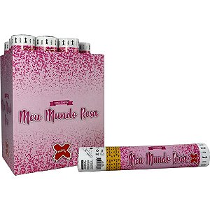 Lançador de Confete Meu Mundo Rosa 30CM - Display com 12 Unidades