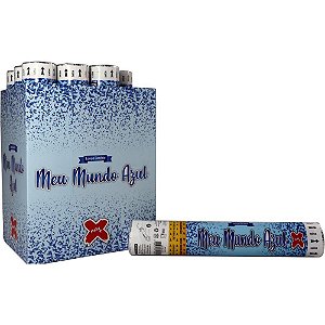 Lançador de Confete Meu Mundo Azul 30CM - Display com 12 Unidades
