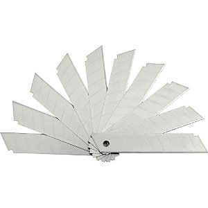 Lâmina para Estiletes Largo 18MM com 10 Unidades – Pacote com 10 Blisters