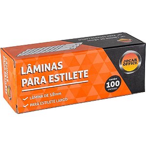 Lâmina para Estiletes Largo 18MM Caixa com 100