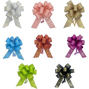 Laço Pronto Decorado 30MM X 13CM Craquelado (S) Pacote com 20