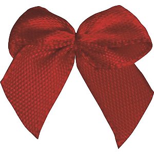 Laço de Cetim Nº 2 Vermelho - Pacote com 50 Unidades