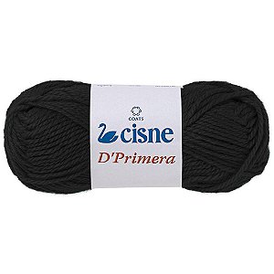 Lã Tricô Cisne D´primera 0000N 40G Preto Pacote com 05