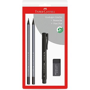 Kit Escolar Supersoft BLACK 4 Peças