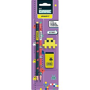 Kit Escolar Game HB com 04 Peças