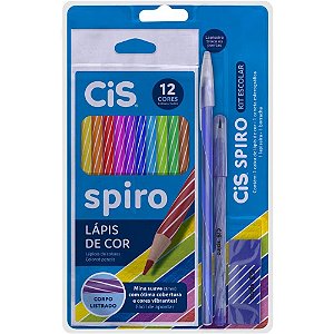 Kit Escolar CIS Spiro 4 PCS Azul