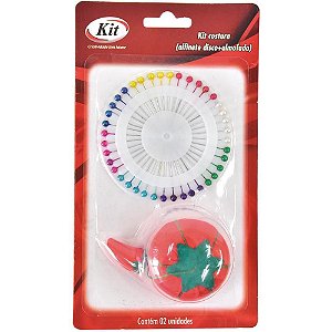 Kit Costura Alfinete Disco + Almofada Cartela