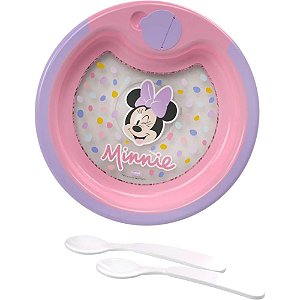 Kit Alimentação Prato Térmico com Talher Minnie