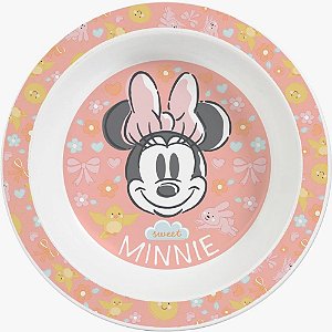 Kit Alimentação Minnie BABY Prato BOWL Decorado MICRO-ONDAS