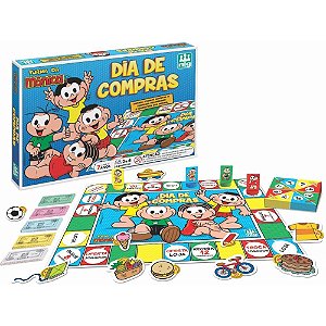 Jogo de Tabuleiro Turma da Mônica Dia de Compras