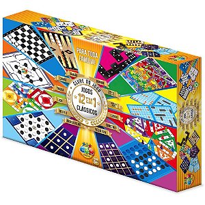 Jogo de Tabuleiro 12 em 1 Clube do Jogo