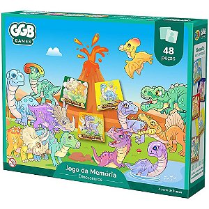 Jogo da Memória Dinossauro 48 Peças
