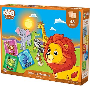 Jogo da Memória Animais 48 Peças