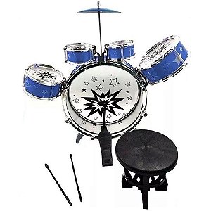 Instrumento Musical do RE MI FUN Bateria Azul