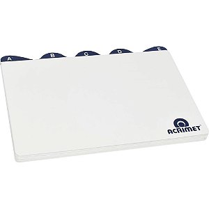 índice para Fichário A-Z 7X10 Cartão Branco Acrimet