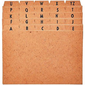 índice para Fichário A-Z 6X9 Cartão KRAFT