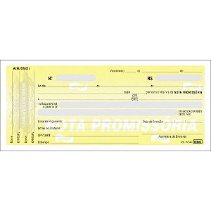 Talão de Nota Promissória Mini 50 Folhas - Pacote com 10 Unidades