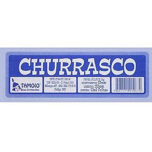 Impresso Talão Ficha Churrasco 50X2 75MMX160M PCT com 10