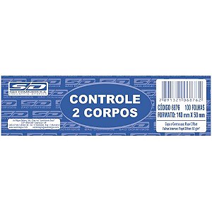 Impresso Talão Controle 2 Corpos 100F 5X14 PCT com 20