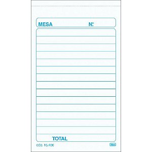 Impresso Talão de Pedido Mesa 2 Vias 50 Folhas Carbono Pacote com 20