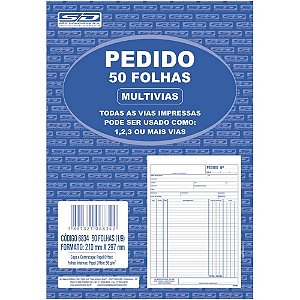 Impresso Talão de Pedido 1/9 1 Via 50 Folhas PCT com 10