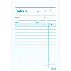 Impresso Talão de Pedido 1/32 2 Vias 40 Folhas PCT com 20