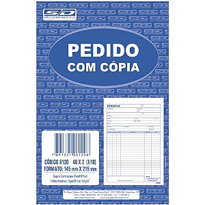 Impresso Talão de Pedido 1/18 2 Vias 40 Folhas PCT com 20