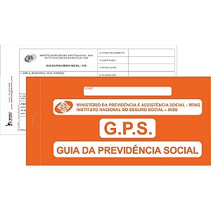 Impresso Previdência Social Carnê GPS 12X02 Folhas Pacote com 10
