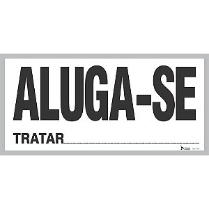Cartaz ALUGA-SE 155X325MM Pacote com 50