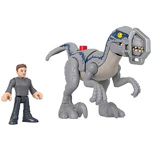 Imaginext JW Velociraptor Blue + OWEN