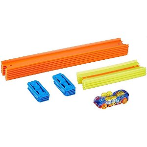 Hot Wheels Pista TRACK Builder PACK Básico Trechos de Pista
