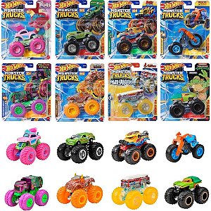 Hot Wheels Monster TRUCKS Veículo Escala 1:64 - Caixa com 08 Unidades
