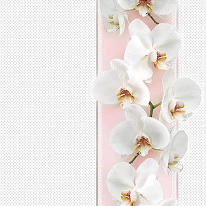 Guardanapo para Decoupage Orquideas Brancas 33X33CM PCT com 20