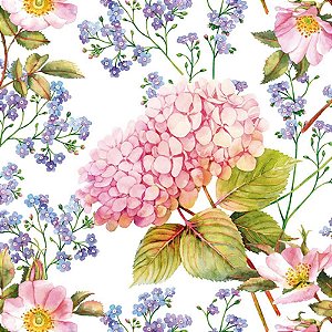 Guardanapo para Decoupage Lindas Flores 33X33CM PCT com 20