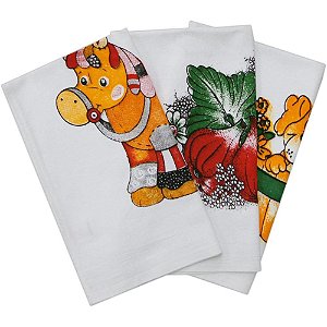 Guardanapo de Tecido Carinhoso 68X48CM Estampado Caixa com 24 Unidades