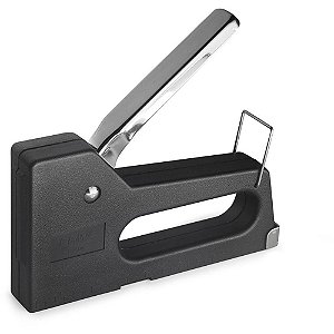 Grampeador Tapeceiro Pistola Plástico 106/6 14,5CM Preto