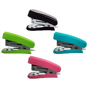 Grampeador Mini GE-1044 Genial - Plástico com Base Metálica para 12 Folhas