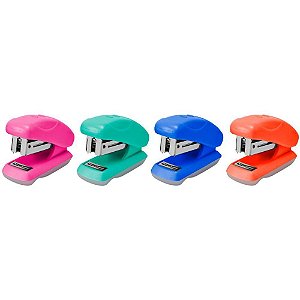 Grampeador Mini Bazze B5101 Colors 26/6 – Display com 12 Unidades