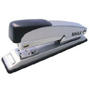 Grampeador Metal Eagle 204 para 20 Folhas 26/6 PRETO/CINZA