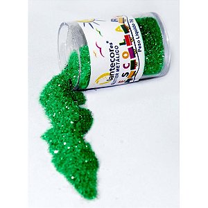 Glíter PVC Verde 3G - Pacote com 12 Potes