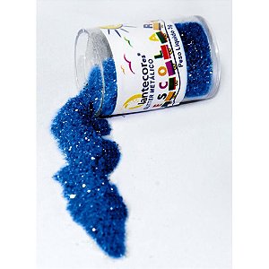 Glíter PVC Azul Royal Potes 3G - Pacote com 12