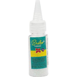 Glíter Poliéster Bisnaga 15GR Branco CX com 12