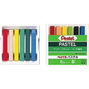 Giz Pastel Seco com 6 Cores Urbanas para Papel e Desenho Artístico