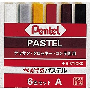 Giz Pastel Seco 6 Cores Básica