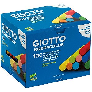 Giz Escolar Plastificado Giotto Colorido - Caixa com 100 Unidades
