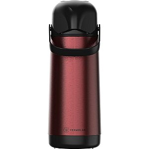 Garrafa Térmica Pressão Lumina INOX Vermelho SPOT 1L