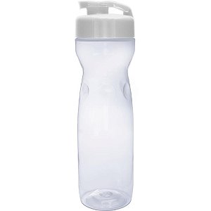 Garrafa Plástica Veneza TRANSPARENTE/BRANCO 600ML - Pacote com 3 Unidades