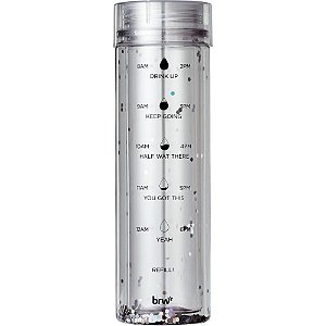 Garrafa Plástica Transparente com Glíter 500ML
