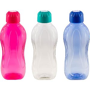 Garrafa Plástica PET Lisa Retangular 520ML Translúcida