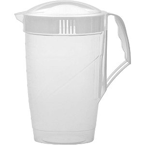Garrafa Plástica Jarra 4L Branca Tampa Color